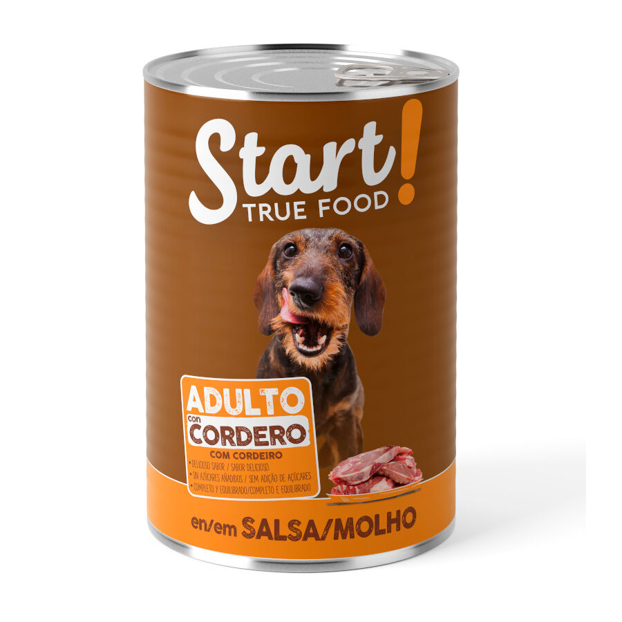 Start! Adulto Frango, Vitela e Cordeiro em Molho lata para cães - Multipack 6, , large image number null